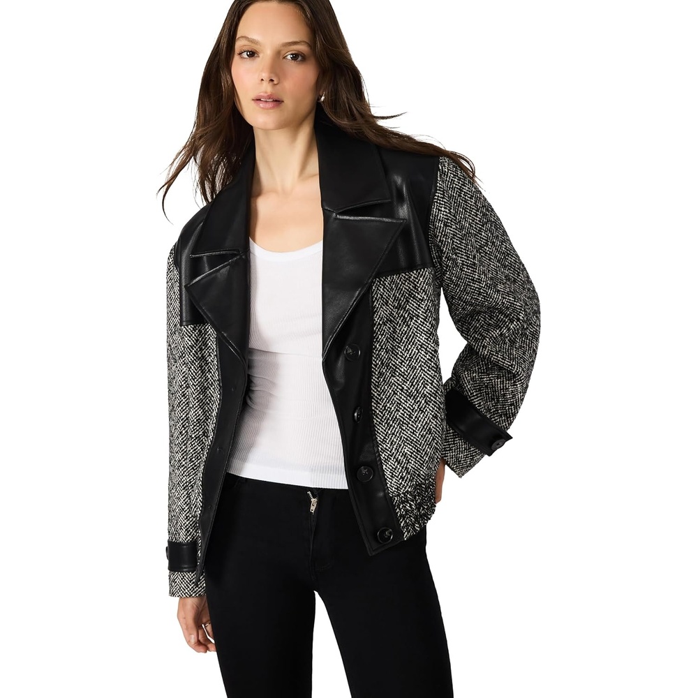 image:imageSteve Madden Womens Mercedes CoatBlack Multi