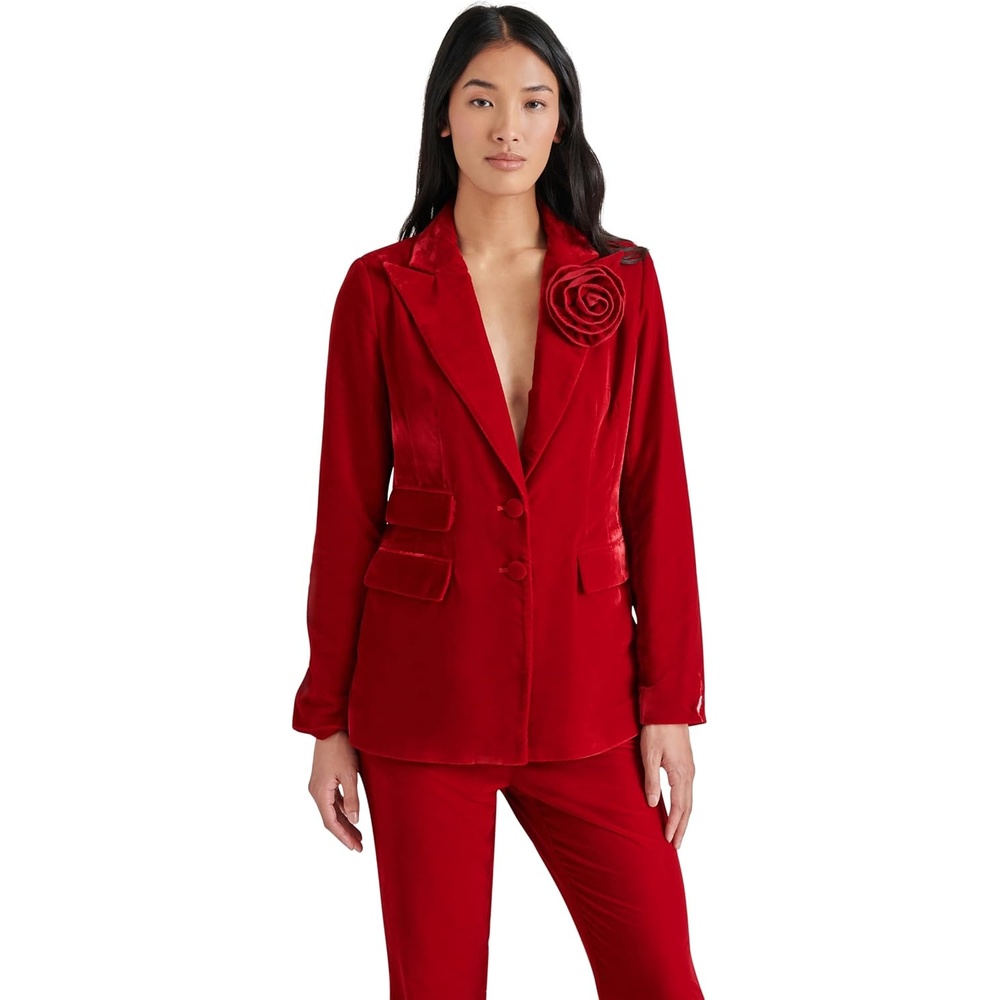 image:imageSteve Madden Womens Steve Madden Apparel Merene BlazerRed Velvet
