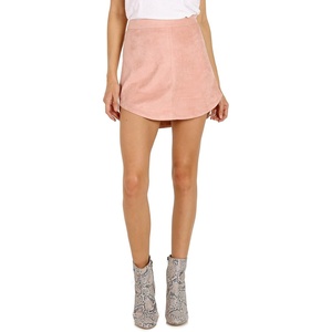 BB DAKOTA Women’s Annette Faux Suede Skirt(Pink Lemonade)