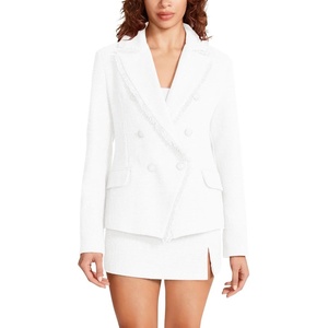 Steve Madden Women’s Apparel Naomi Blazer(Pristine Ivory)