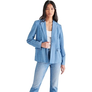 Steve Madden Womens Payton Blazer(Chambray Blue)