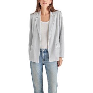 Steve Madden Womens Payton Blazer(Silver Metallic)