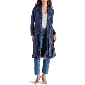 Steve Madden Women’s Show Stopper Duster(Midnight Blue)