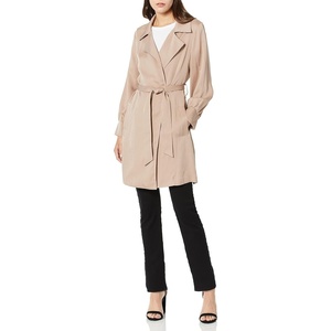Steve Madden womens Trench Kiss Tencel Coat(Birch)
