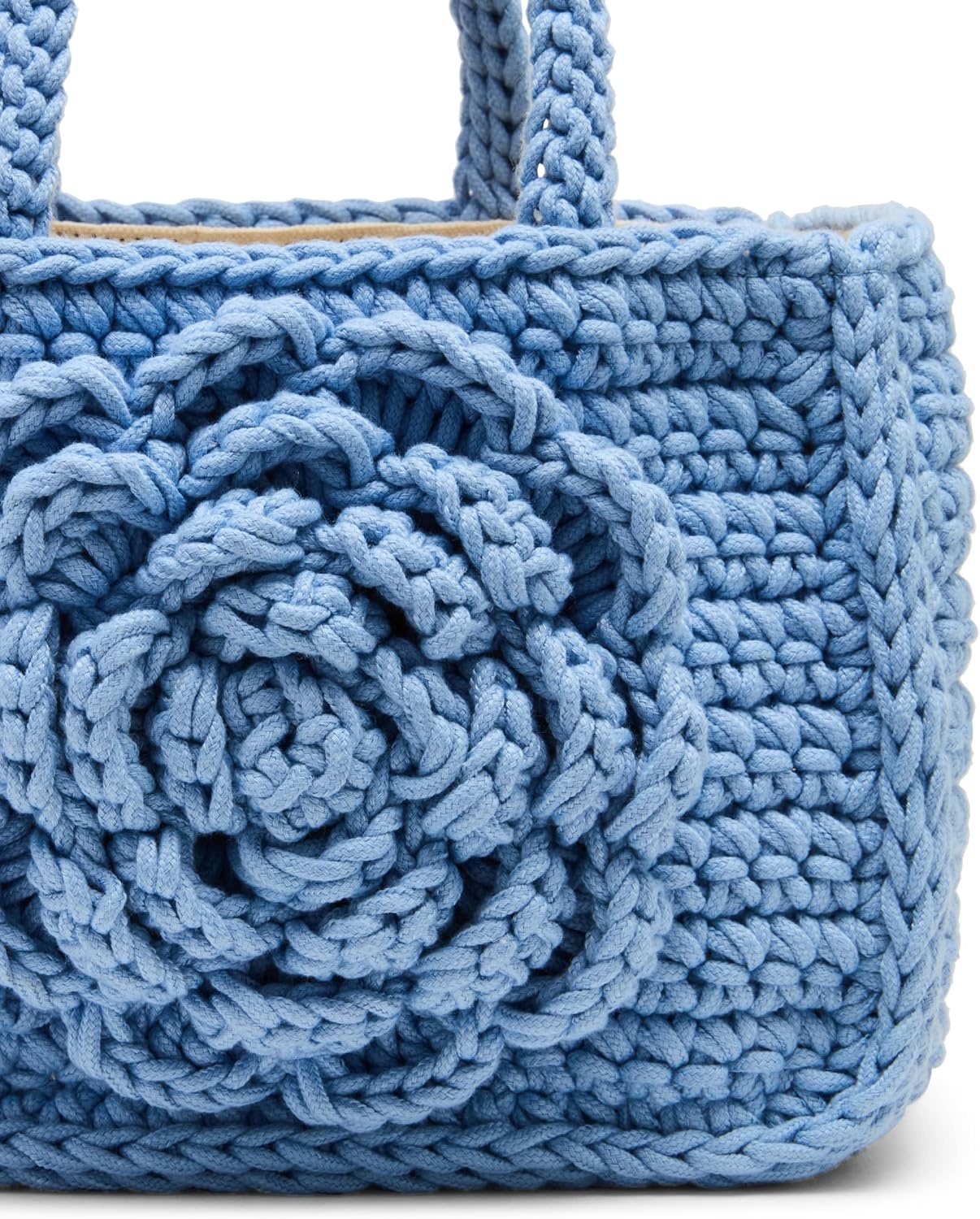 image:imageSteve Madden Womens Steve Madden Luvly Crochet Mini Top HandleLight Blue