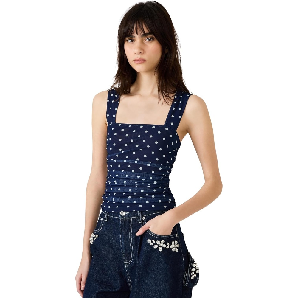 image:imageSteve Madden Womens Rorry Polka Dot Knit TopAdmiral Dot