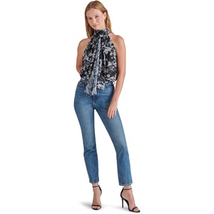 Steve Madden Apparel ZANDRA TOP, BLK/WHT, X-Small