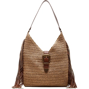 Steve Madden Coltie Straw Hobo W/Fringe