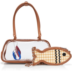 Steve Madden Goldee Shoulder Bag, Clear/Cognac