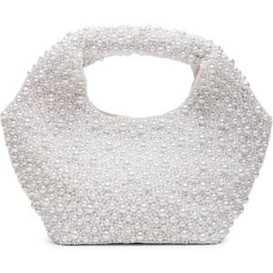 Steve Madden Kinsley Beaded Top Handle(White)