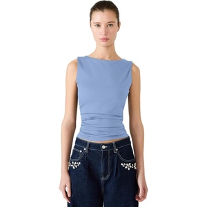 Steve Madden Women’s Adair Knit Top(Surf Blue)