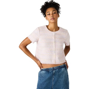 Steve Madden Women’s Addie Top(Blush Plaid)