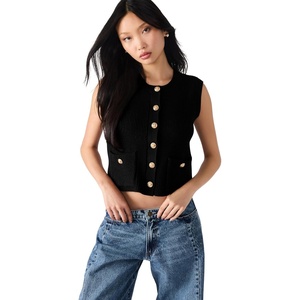 Steve Madden Women’s Aliya Sweater Vest(Black)