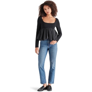 Steve Madden Women’s Apparel Avielle Top(Black)