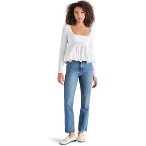 Steve Madden Women’s Apparel Avielle Top(Optic White)