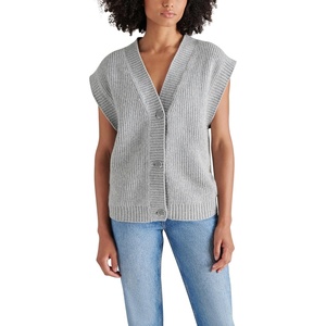 Steve Madden Women’s Apparel Giorgia Sweater Vest(Gray)