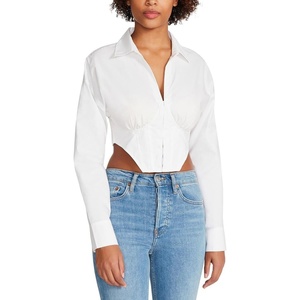 Steve Madden Women’s Apparel Stassi Top(Optic White)