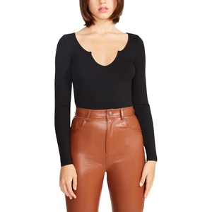 Steve Madden Women’s Charlie Bodysuit Top(Black)