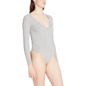 Steve Madden Women’s Charlie Bodysuit Top(Heather Grey)