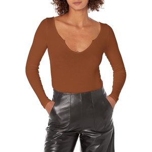 Steve Madden Women’s Charlie Bodysuit Top(Mocha Bisque)