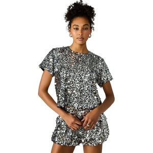 Steve Madden Women’s Cressa Top(Silver)
