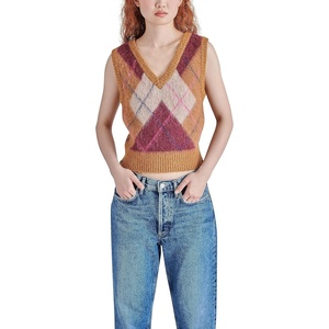 Steve Madden Women’s Ella Sweater Vest(Tann)