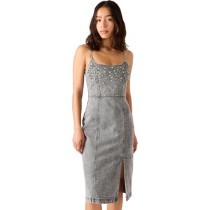 Steve Madden Women’s Embellished Giselle Dress(Fog)