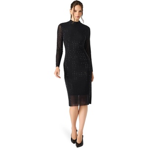 Steve Madden Women’s Kristi Midi Dress(Black)