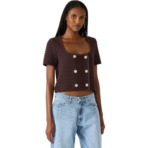 Steve Madden Women’s Laylah Sweater Top(Walnut)