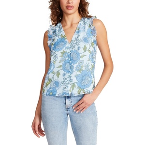 Steve Madden Women’s Loretta Top(Vintage Blue)