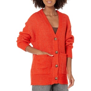 Steve Madden Women’s Rayna Cardigan Sweater(Orange Dot Com)
