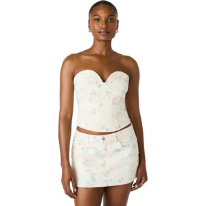 Steve Madden Women’s Roselia Corset Top(Peach Beige)