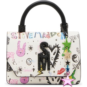 Steve Madden Women’s Steve Madden Brat Mini Top Handle(White Multi)
