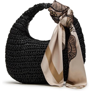 Steve Madden Women’s Steve Madden Daenrys Straw Hobo(Black)