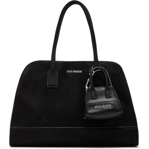 Steve Madden Women’s Steve Madden Harlii Faux Suede Satchel(Black)
