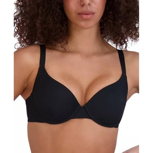 Steve Madden Women’s Women’s Demi Logo-Strap T-Shirt Bra(Black)