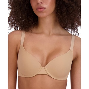 Steve Madden Women’s Women’s Demi Logo-Strap T-Shirt Bra(Praline)