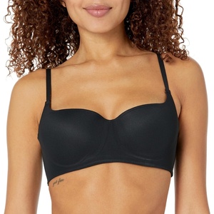 Steve Madden Women’s Women’s Mesh Balconette Bra(Black)