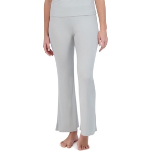 Steve Madden Women’s Women’s Ribbed Flare-Leg Sleep Pants(Puritan Grey)