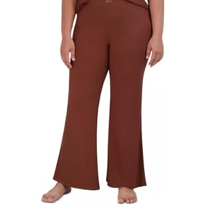 Steve Madden Women’s Women’s Ribbed Flare-Leg Sleep Pants(Tiramisu)