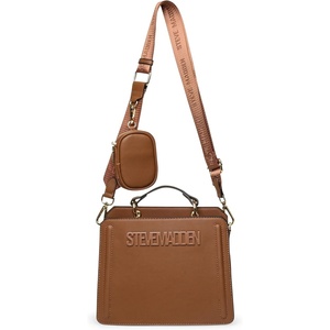 Steve Madden womens Steve Madden EVELYN Logo Plaque Top Handle(Nuthshell)