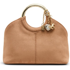 Steve Madden womens Steve Madden Geena O-Ring Handle Bag(Bgeena – Tan Suede)