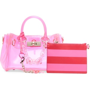 Steve Madden womens Steve Madden Gummy-M Clear Mini Satchel(Bgummy-m  Pink)