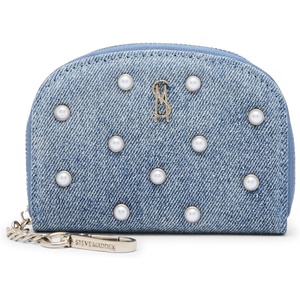Steve Madden womens Steve Madden JADEZ Dome Zipper Pouch(BJADEZ-P DENIM)