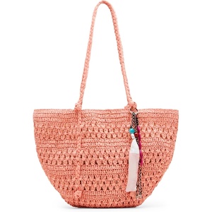 Steve Madden womens Steve Madden Tydes Raffia Shopper(Pink)