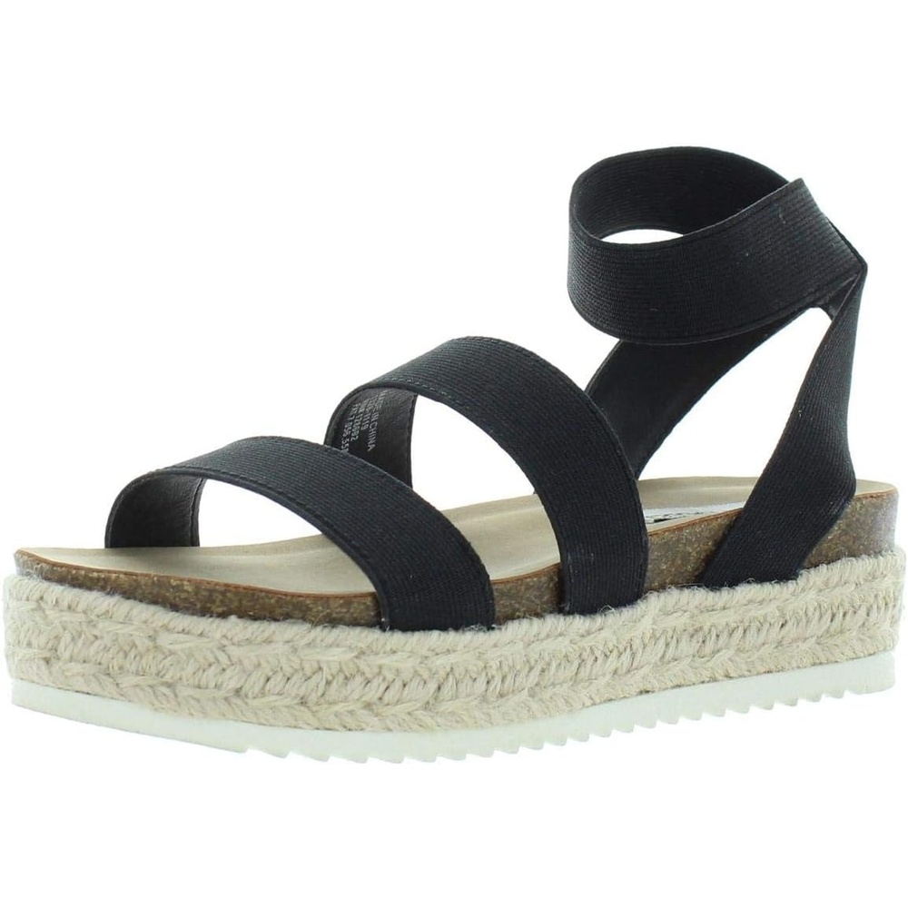 image:imageSteve Madden Girls Shoes Kimmie Espadrille Wedge SandalBlack