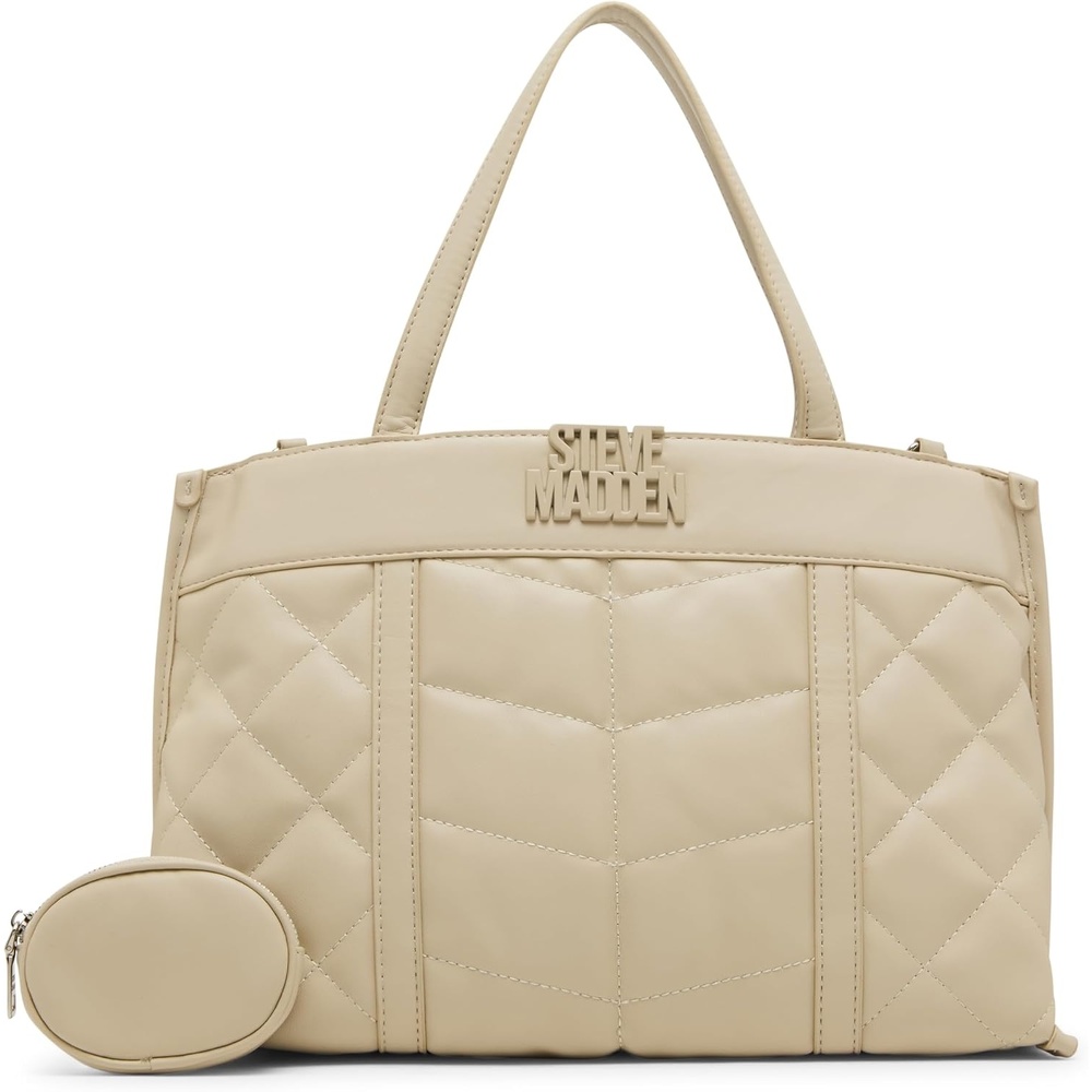 image:imageSteve Madden Womens Steve Madden Belia Chevron Quilted SatchelOatmilk