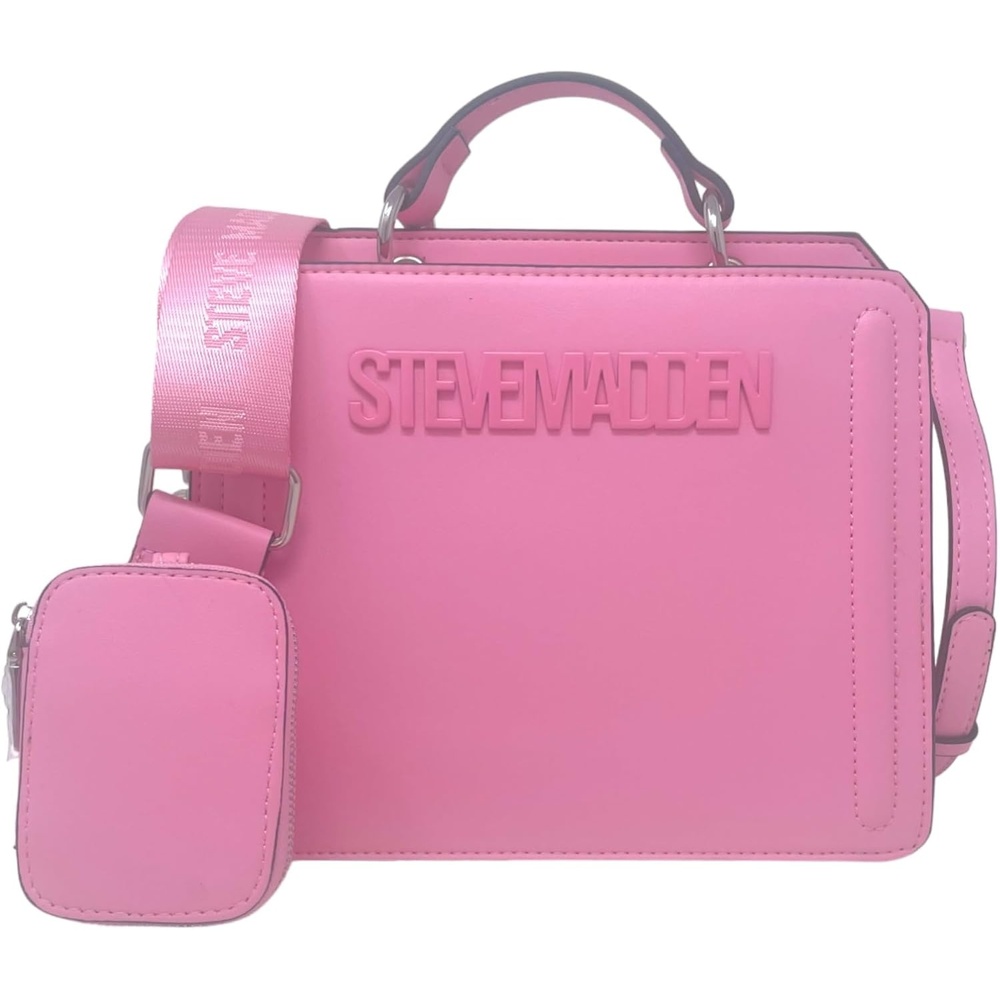 image:imageSteve Madden Womens Steve Madden Bevelyn Convertible Crossbody BagCrossbodyFondant Pink