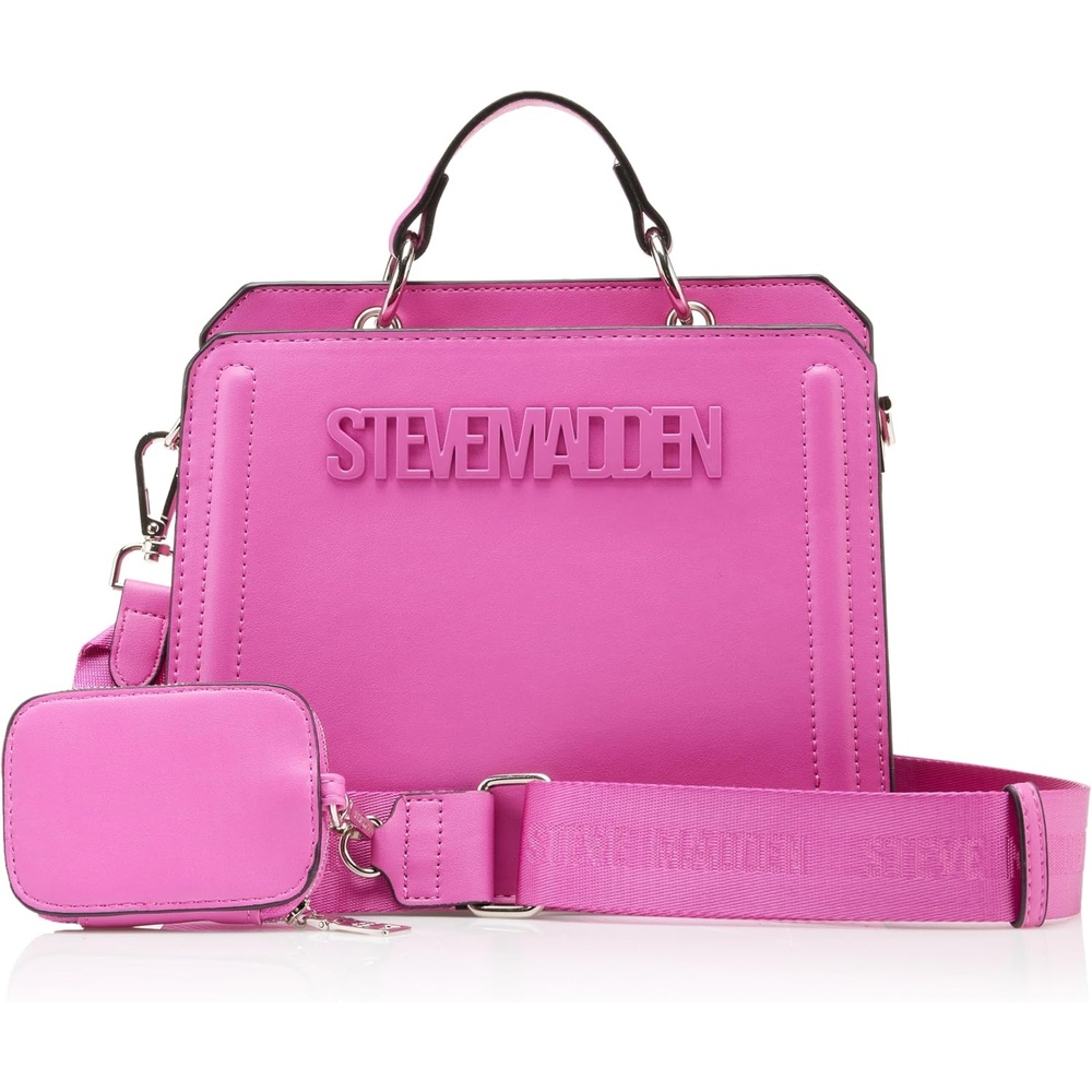 image:imageSteve Madden Womens Steve Madden Bevelyn Convertible Crossbody BagHyper Pink