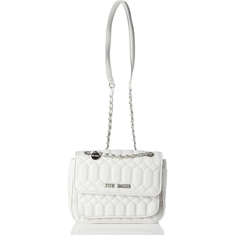 image:imageSteve Madden Womens Steve Madden Bniles Quilted Flap CrossbodyChalk